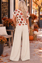 Apricot Stone Wide Leg Linen Trousers-Pants-Apricot-Deja Nu Boutique, Women's Fashion Boutique in Lampasas, Texas