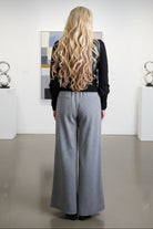 Apricot Wide Leg Houndstooth Tailored Trousers Black & White-Bottoms-Apricot-Deja Nu Boutique, Women's Fashion Boutique in Lampasas, Texas