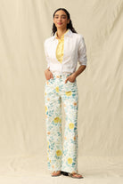 Bayeas Flora High Rise Wide Leg Jeans – Watercolor Bloom-Jeans-Bayeas-Deja Nu Boutique, Women's Fashion Boutique in Lampasas, Texas