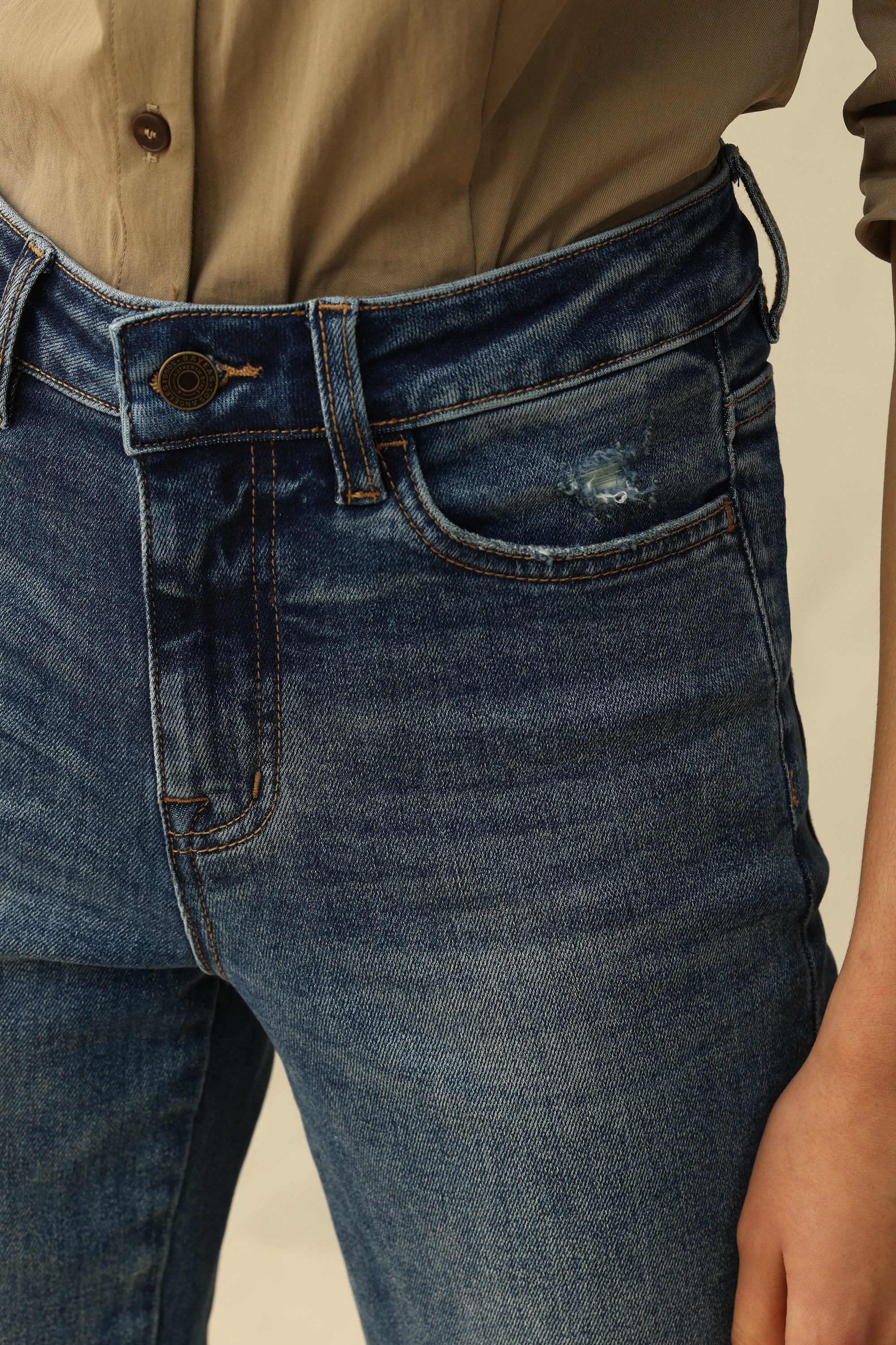 Bayeas High Rise Bootcut Jeans with Star Pocket & Scroll Hem Embroidery-Jeans-Bayeas-Deja Nu Boutique, Women's Fashion Boutique in Lampasas, Texas