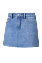 Bayeas Mid Rise Rhinestone Denim Mini Skirt In Blueberry-Skirts-Bayeas-Deja Nu Boutique, Women's Fashion Boutique in Lampasas, Texas