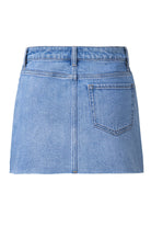 Bayeas Mid Rise Rhinestone Denim Mini Skirt In Blueberry-Skirts-Bayeas-Deja Nu Boutique, Women's Fashion Boutique in Lampasas, Texas