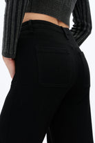 Bayeas Mid Rise Sequin Wide Leg Jean in Black-Jeans-Bayeas-Deja Nu Boutique, Women's Fashion Boutique in Lampasas, Texas