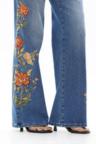 Bayeas New York Sunset Glow Embroidered Wide Leg Jeans-Jeans-Bayeas-Deja Nu Boutique, Women's Fashion Boutique in Lampasas, Texas