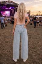 Bayeas Berlin High Rise Barrel Jeans with Pearl Embellishment-Jeans-Bayeas-Deja Nu Boutique, Women's Fashion Boutique in Lampasas, Texas