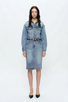 Bayeas Doris Long Sleeve Denim Dress in Island – Classic Meets Cool-Dresses-Bayeas-Deja Nu Boutique, Women's Fashion Boutique in Lampasas, Texas