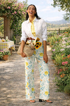 Bayeas Flora High Rise Wide Leg Jeans – Watercolor Bloom-Jeans-Bayeas-Deja Nu Boutique, Women's Fashion Boutique in Lampasas, Texas