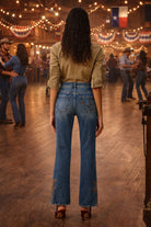 Bayeas High Rise Bootcut Jeans with Star Pocket & Scroll Hem Embroidery-Jeans-Bayeas-Deja Nu Boutique, Women's Fashion Boutique in Lampasas, Texas