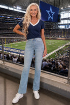 Bayeas High Rise Rhinestone Jeans in Light Blue Star Studded-Jeans-Bayeas-Deja Nu Boutique, Women's Fashion Boutique in Lampasas, Texas