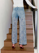 Bayeas Retro Light Blue Wide Leg Jeans-Jeans-Bayeas-Deja Nu Boutique, Women's Fashion Boutique in Lampasas, Texas