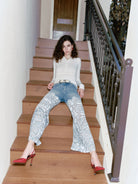 Bayeas Retro Light Blue Wide Leg Jeans-Jeans-Bayeas-Deja Nu Boutique, Women's Fashion Boutique in Lampasas, Texas