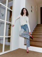 Bayeas Retro Light Blue Wide Leg Jeans-Jeans-Bayeas-Deja Nu Boutique, Women's Fashion Boutique in Lampasas, Texas