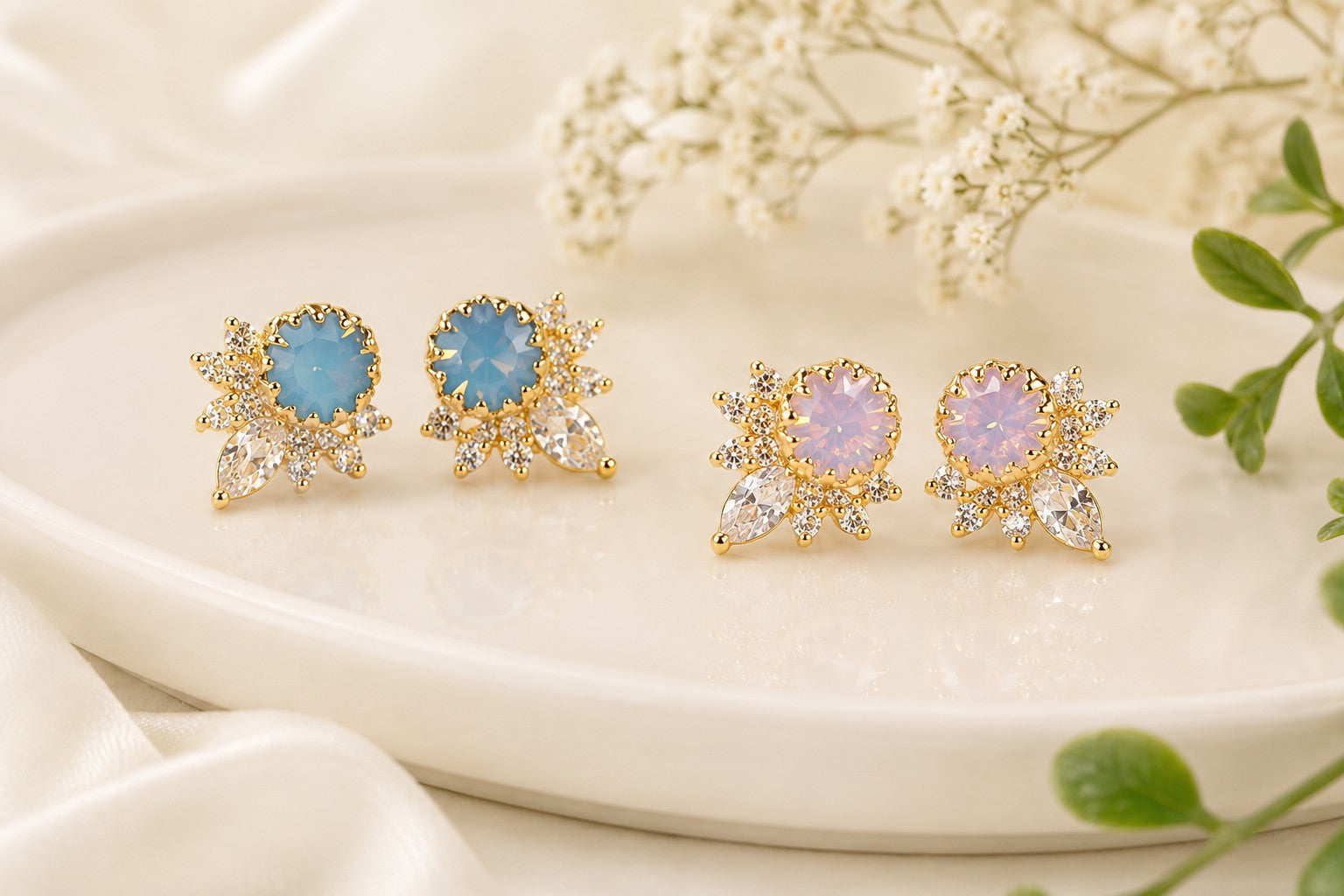 Betty Oh! Opal Deco Post Earrings-Earrings-Betty Oh!-Deja Nu Boutique, Women's Fashion Boutique in Lampasas, Texas