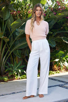 Bishop And Young California Dreaming Sorrento Wide Leg Pant In Salt-Pants-Bishop And Young-Deja Nu Boutique, Women's Fashion Boutique in Lampasas, Texas
