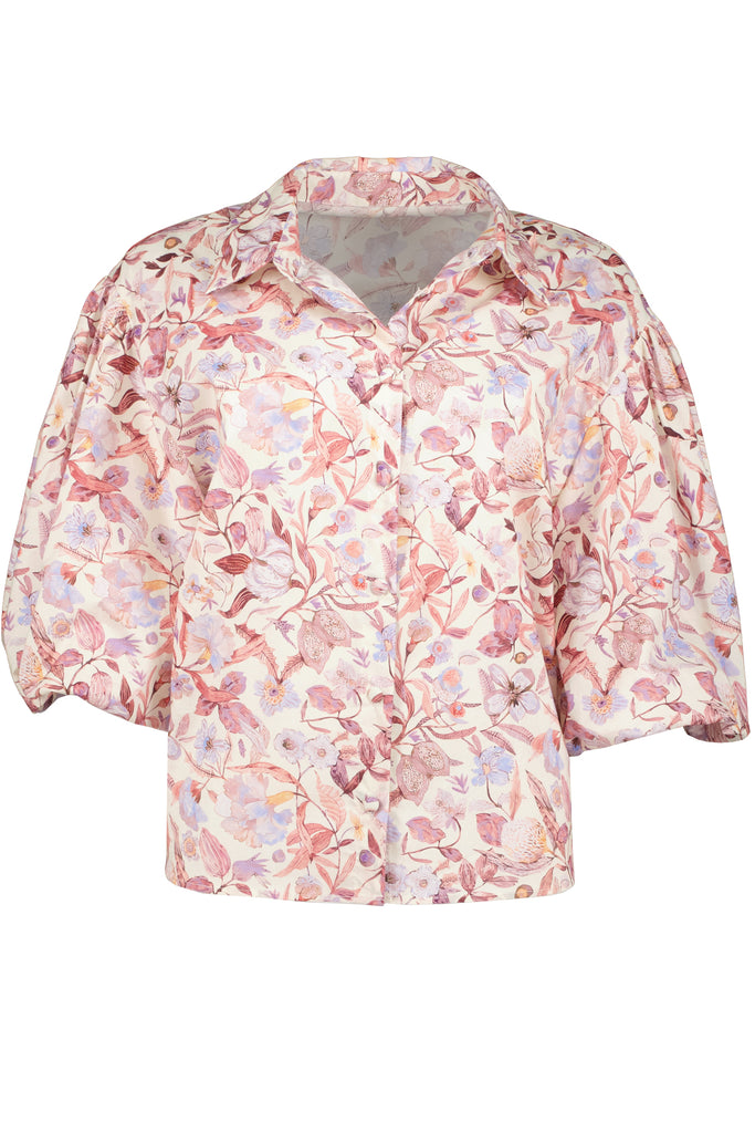 Bishop And Young Fancy Floral Tyra Puff Sleeve Top-Tops-Bishop And Young-Deja Nu Boutique, Women's Fashion Boutique in Lampasas, Texas