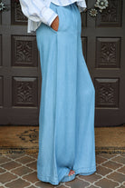 Bishop And Young Summer Royale Marbella Wide Leg Pant In Tencel-Bottoms-Bishop And Young-Deja Nu Boutique, Women's Fashion Boutique in Lampasas, Texas