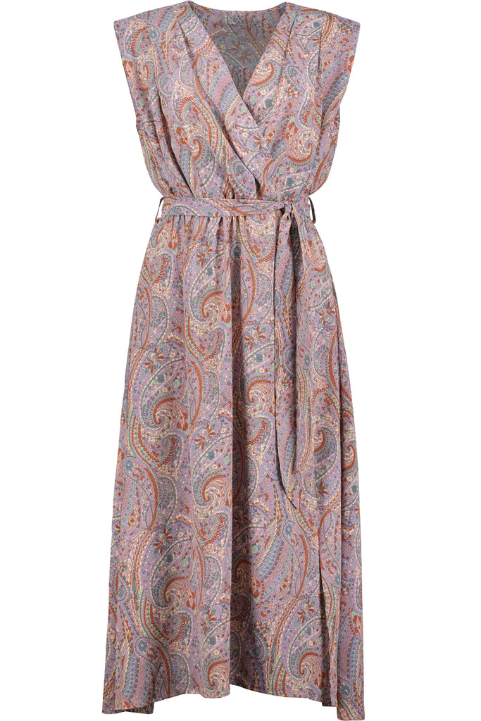 Bishop And Young The Butterfly Effect Aeries Wrap Dress In Dusk Paisley-Midi Dresses-Bishop And Young-Deja Nu Boutique, Women's Fashion Boutique in Lampasas, Texas