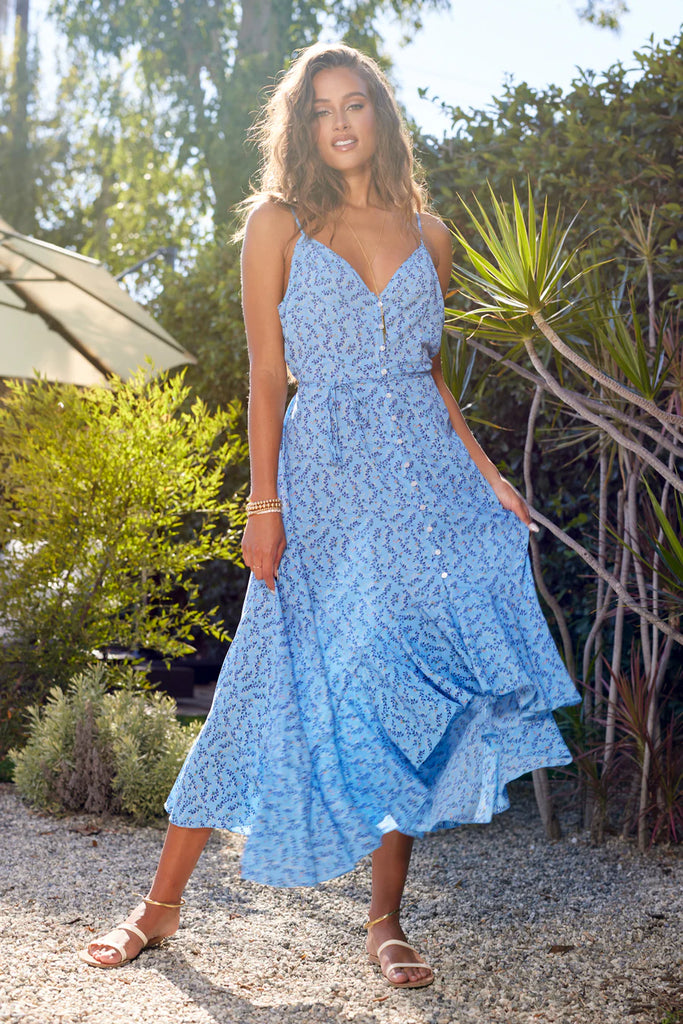 Bishop And Young Under The Summer Sky Serene Summer Dress In Paradise Print-Maxi Dresses-Bishop And Young-Deja Nu Boutique, Women's Fashion Boutique in Lampasas, Texas
