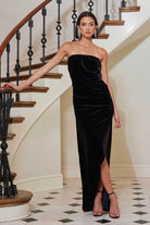 Bishop + Young Luxe Velvet Icon Dress in Black-Maxi Dresses-Bishop And Young-Deja Nu Boutique, Women's Fashion Boutique in Lampasas, Texas