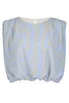 Bishop + Young Serafina Stripe Bubble Top in Blue and White-Tops-Bishop And Young-Deja Nu Boutique, Women's Fashion Boutique in Lampasas, Texas