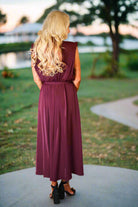 Bishop + Young Object Of Affection Aeries Wrap Dress In Bordeaux-Dresses-Bishop And Young-Deja Nu Boutique, Women's Fashion Boutique in Lampasas, Texas