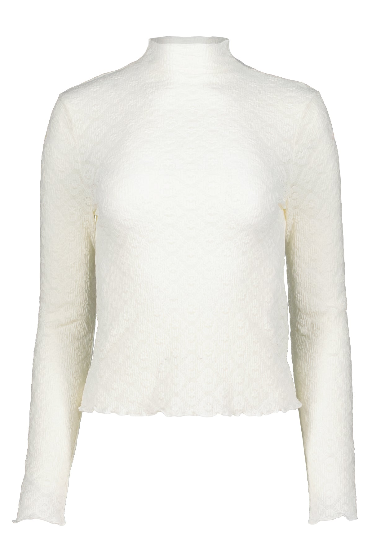 Bishop + Young Spencer Funnel Neck Lace Top – White Chelsea Girl-Tops-Bishop And Young-Deja Nu Boutique, Women's Fashion Boutique in Lampasas, Texas