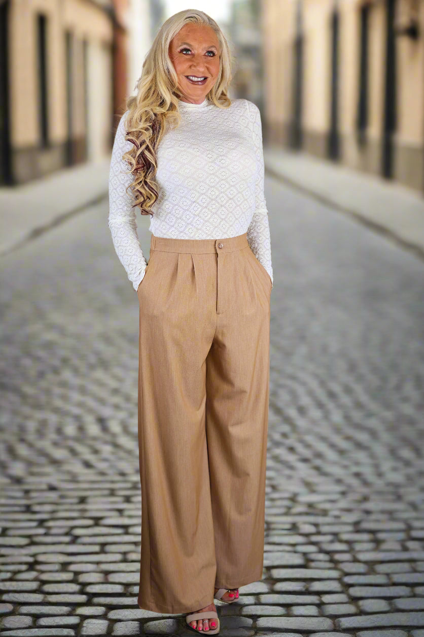 Bishop + Young Spencer Funnel Neck Lace Top – White Chelsea Girl-Tops-Bishop And Young-Deja Nu Boutique, Women's Fashion Boutique in Lampasas, Texas