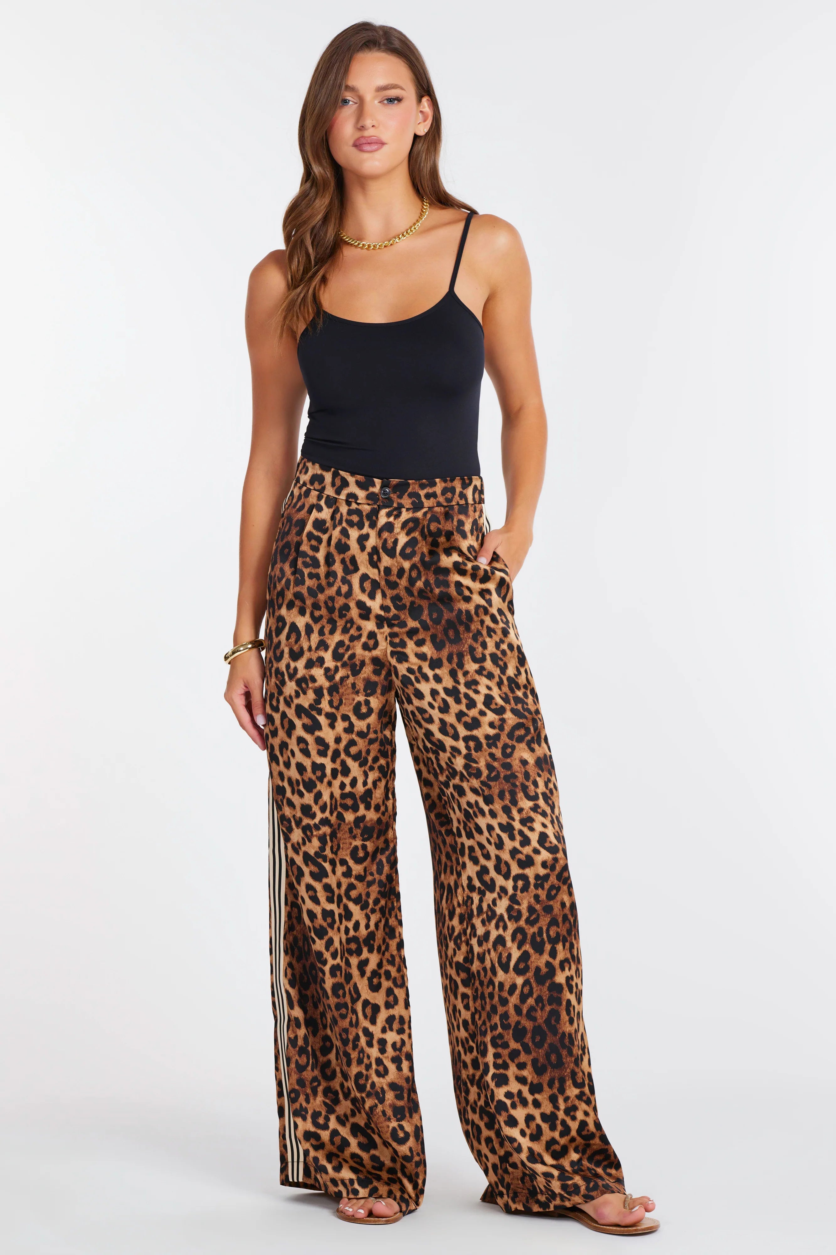 Bishop + Young Veronica Sporty Pant Leopard Print-Pants-Bishop And Young-Deja Nu Boutique, Women's Fashion Boutique in Lampasas, Texas