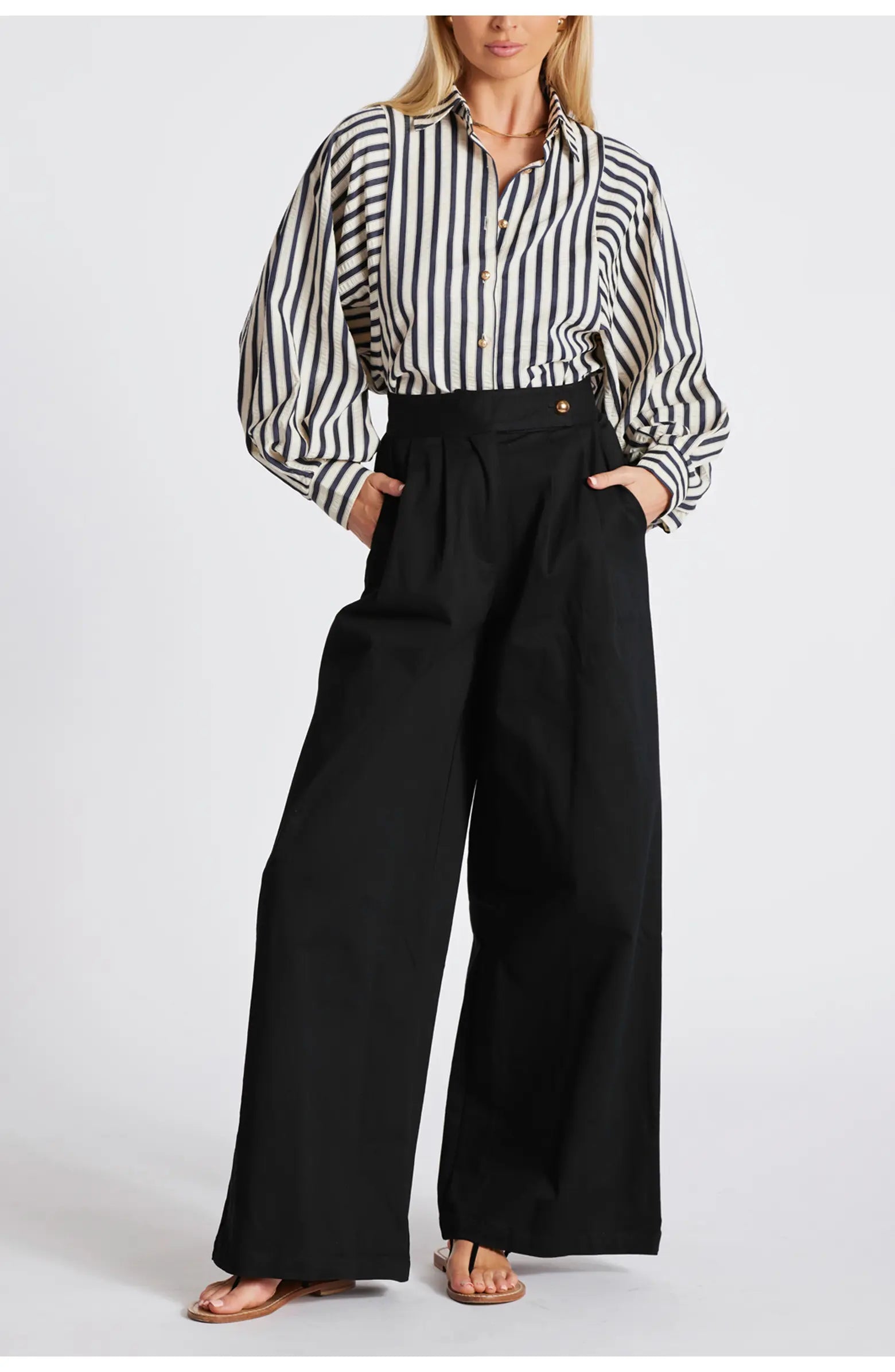 Bishop and Young Alessandro Wide Leg Pant-Bottoms-Bishop And Young-Deja Nu Boutique, Women's Fashion Boutique in Lampasas, Texas