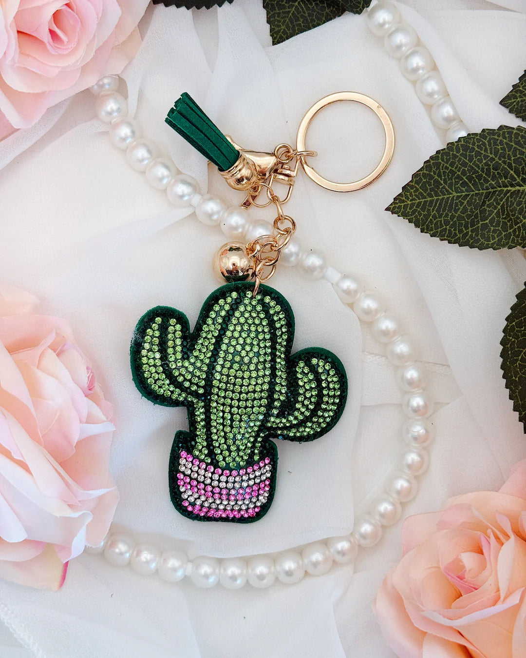 🌵 Blingy Cactus Purse Charm – Prickly, Sparkly, Perfect!-purse charm-Deja Nu Tx-Deja Nu Boutique, Women's Fashion Boutique in Lampasas, Texas