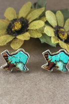 Blue Semiprecious Texas Stud Earrings-Earrings-Deja Nu-Deja Nu Boutique, Women's Fashion Boutique in Lampasas, Texas