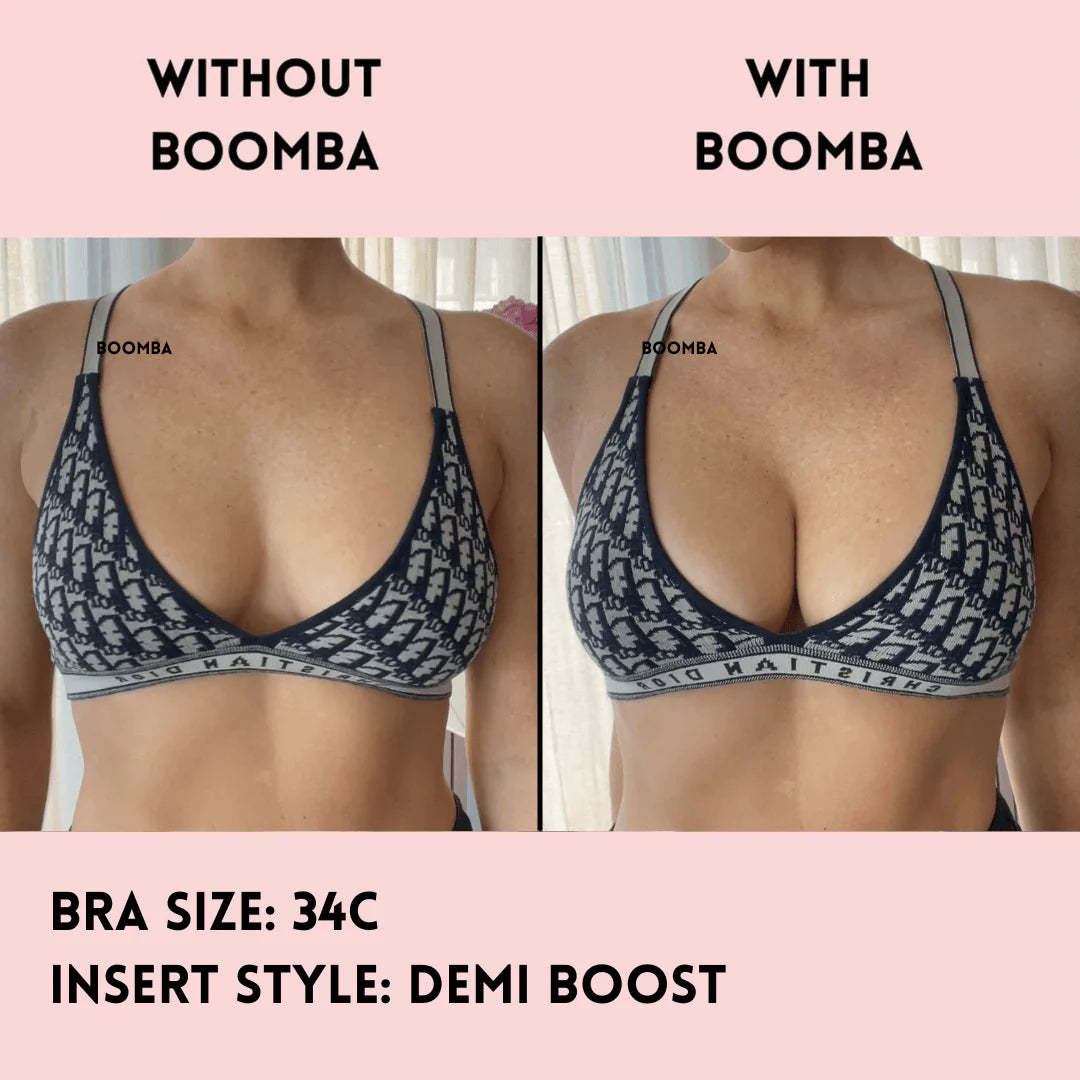 BOOMBA - Demi Boost Inserts - Beige - Size B on Designer Wardrobe