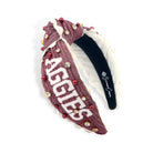 Brianna Cannon Gig'em Aggies Cross Stitch Headband-Scrunchies & Headbands-Brianna Cannon-Deja Nu Boutique, Women's Fashion Boutique in Lampasas, Texas