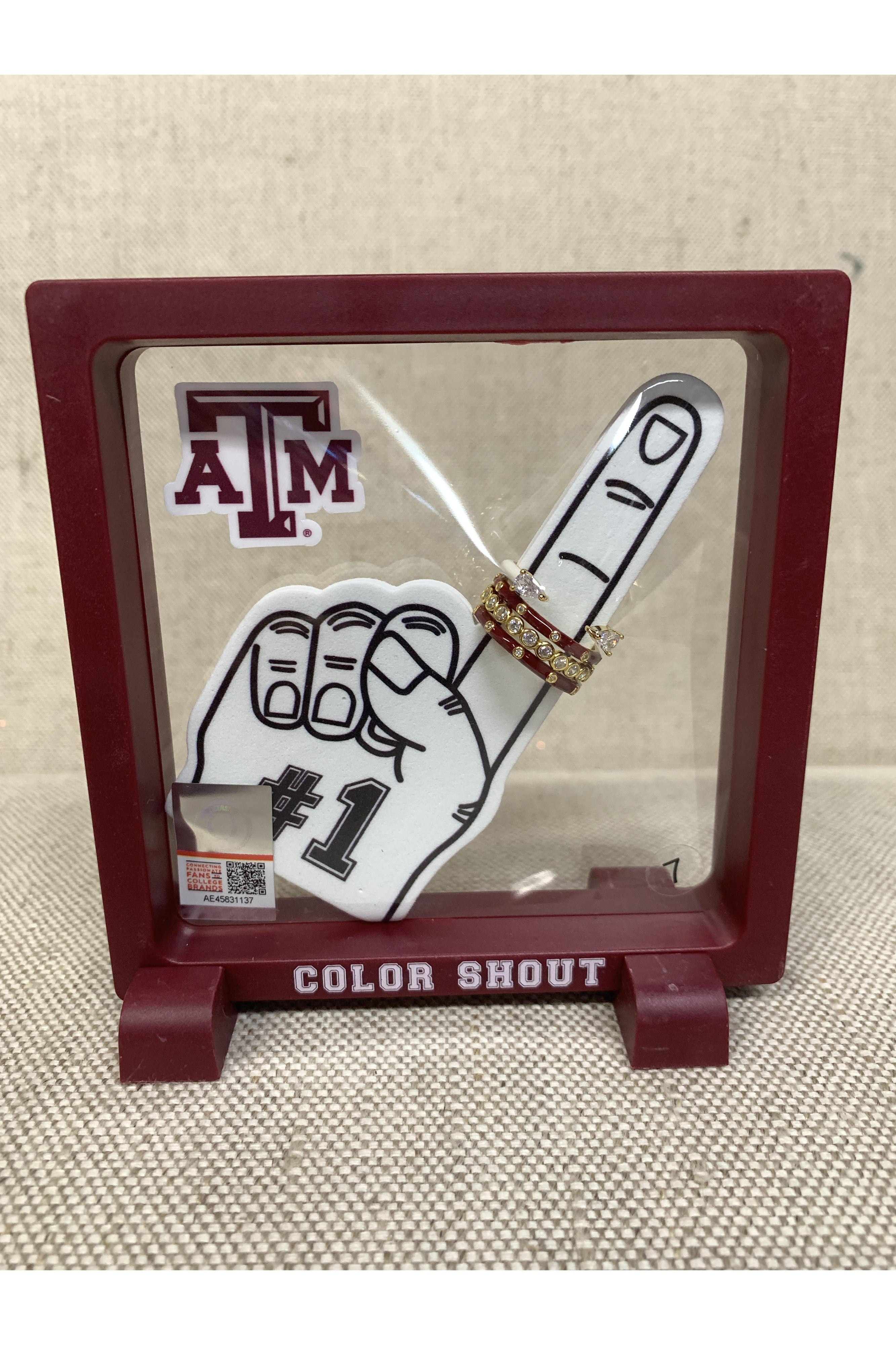 Bring It On Texas A&M Four Stack Ring Set-Rings-Color Shout-Deja Nu Boutique, Women's Fashion Boutique in Lampasas, Texas