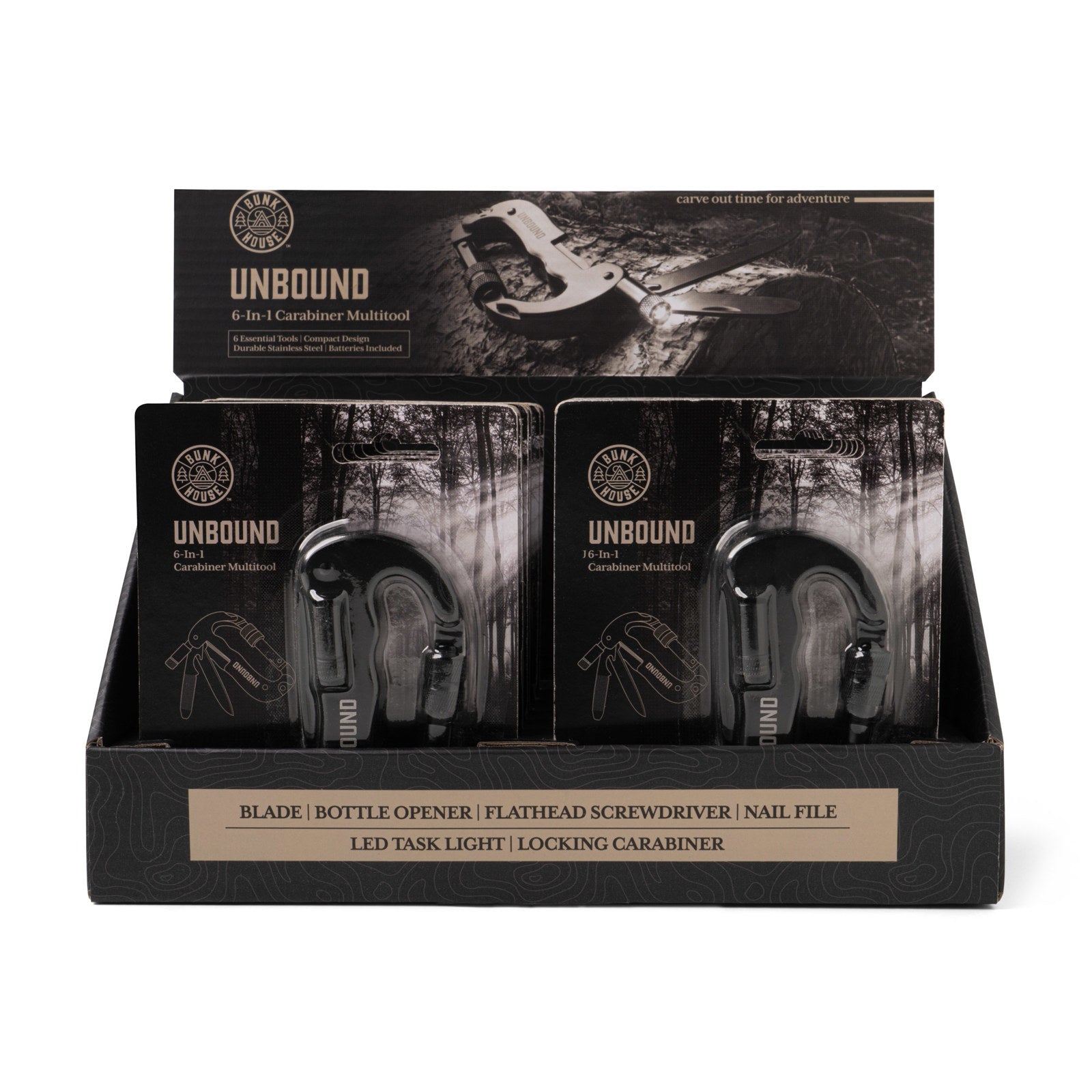 Bunk House™ Unbound 6-In-1 Carabiner Multitool-Multifunctional Tools-Bunk House-Deja Nu Boutique, Women's Fashion Boutique in Lampasas, Texas