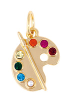 Canvas Style Artist Palette Charm in Shiny Gold 18K Triple Gold Plated-Charms-Canvas Style-Deja Nu Boutique, Women's Fashion Boutique in Lampasas, Texas