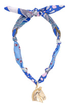 Canvas Style Ash Horse Head Pendant Scarf Necklace in Multicolor-Scarf Necklace-Canvas Style-Deja Nu Boutique, Women's Fashion Boutique in Lampasas, Texas
