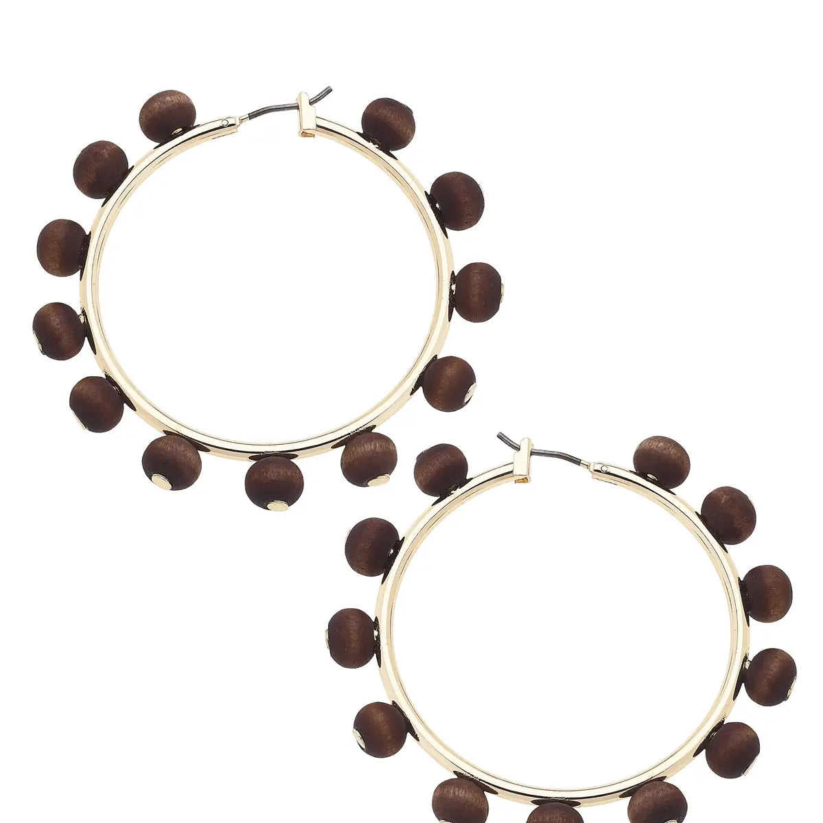 Canvas Style Autumn Wood Hoop Earrings-Earrings-Canvas Style-Deja Nu Boutique, Women's Fashion Boutique in Lampasas, Texas