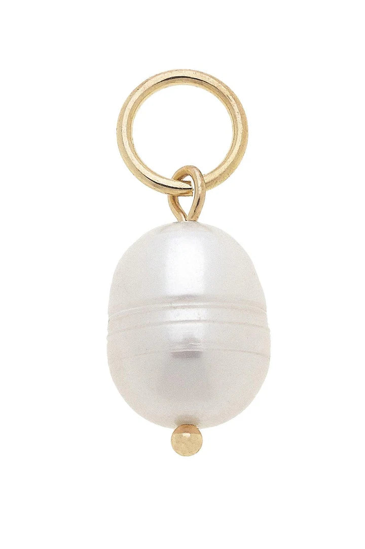Canvas Style Baroque Pearl Charm in Ivory with 18K Gold Plating-Charms-Canvas Style-Deja Nu Boutique, Women's Fashion Boutique in Lampasas, Texas