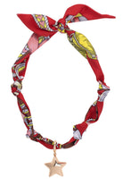 Canvas Style Bellatrix Puffy Star Scarf Necklace in Red-Scarf Necklace-Canvas Style-Deja Nu Boutique, Women's Fashion Boutique in Lampasas, Texas
