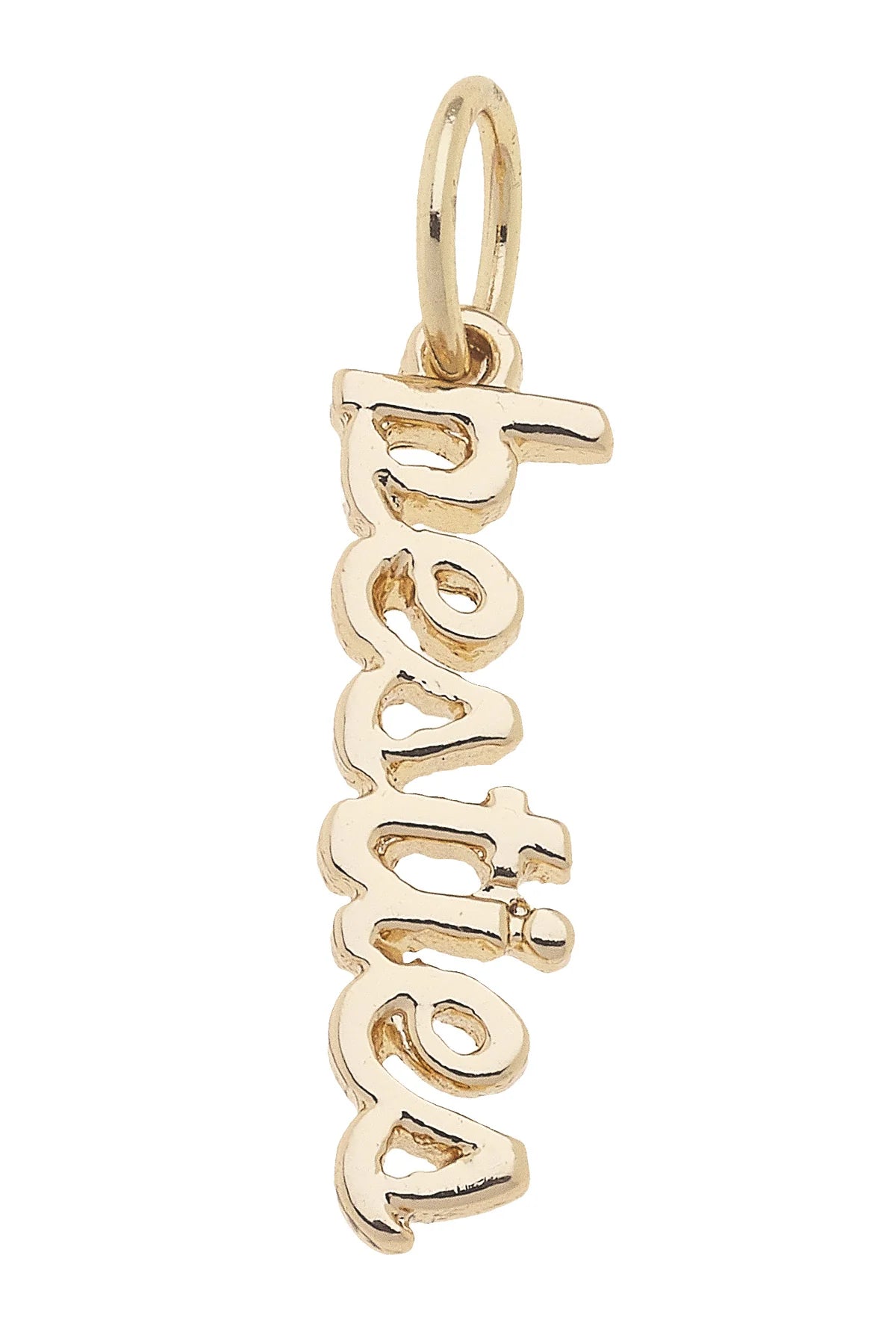 Canvas Style "Besties" Cursive Script Charm in Shiny Gold-Charms-Canvas Style-Deja Nu Boutique, Women's Fashion Boutique in Lampasas, Texas