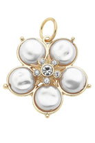Canvas Style Coin Pearl Flower Charm in Ivory with 18K Gold Plating-Charms-Canvas Style-Deja Nu Boutique, Women's Fashion Boutique in Lampasas, Texas