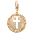 Canvas Style Cross Coin Pendant Charm in Shiny Gold-Pendant Charms-Canvas Style-Deja Nu Boutique, Women's Fashion Boutique in Lampasas, Texas