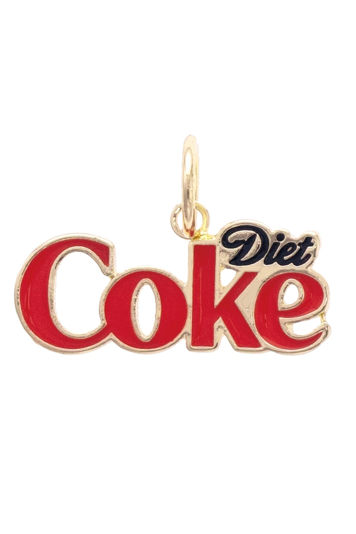 Canvas Style Diet Coke Stacked Logo Charm in Red & Black-Charms-Canvas Style-Deja Nu Boutique, Women's Fashion Boutique in Lampasas, Texas
