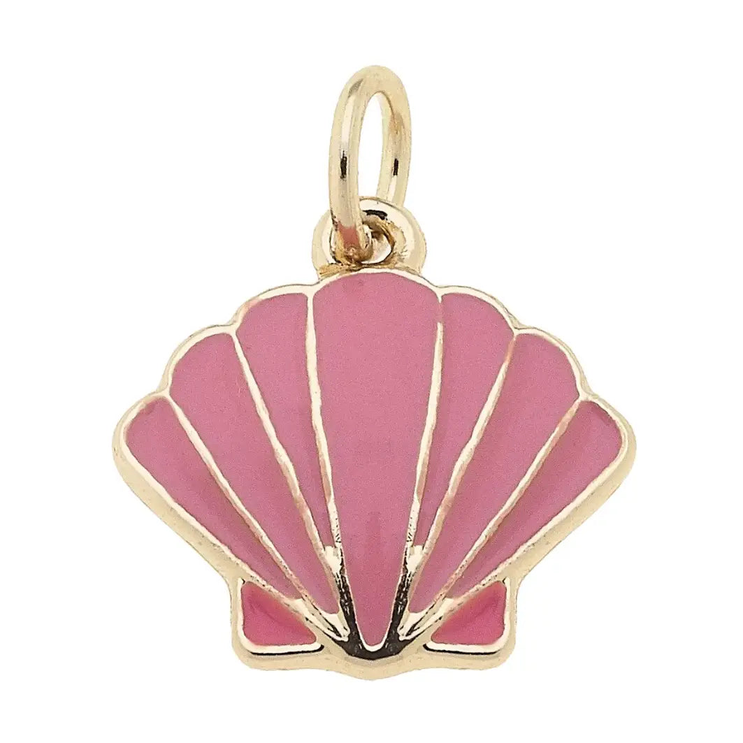 Canvas Style Enamel Clamshell Charm – Light Pink-charm-Canvas Style-Deja Nu Boutique, Women's Fashion Boutique in Lampasas, Texas