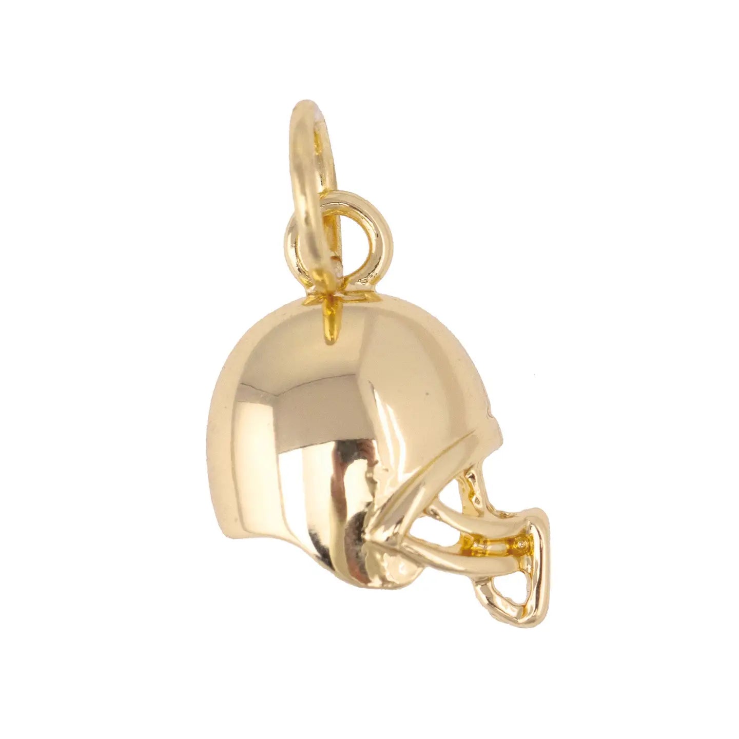 Canvas Style Football Helmet Charm In Shiny Gold-Charms-Canvas Style-Deja Nu Boutique, Women's Fashion Boutique in Lampasas, Texas