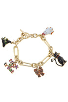 Canvas Style Halloween Enamel Charm Bracelet in Shiny Gold-charm bracelet-Canvas Style-Deja Nu Boutique, Women's Fashion Boutique in Lampasas, Texas