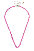 Canvas Style Lucy Pink Gemstone Beaded Multi-Charm 18K Gold Plated Necklace Base-charm necklace-Canvas Style-Deja Nu Boutique, Women's Fashion Boutique in Lampasas, Texas