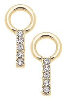 Canvas Style Pave Baguette Huggie Charms In Shiny Gold (Set of 2)-Huggie Charm-Canvas Style-Deja Nu Boutique, Women's Fashion Boutique in Lampasas, Texas