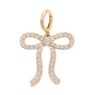 Canvas Style Pave Looped Bow Pendant Charm in Shiny Gold-Pendant Charms-Canvas Style-Deja Nu Boutique, Women's Fashion Boutique in Lampasas, Texas